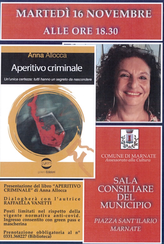 Presentazione del libro “Aperitivo criminale” di Anna Allocca