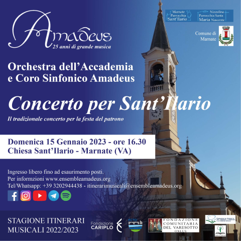 20230115 Concerto per Sant'Ilario (online format) - Amadeus