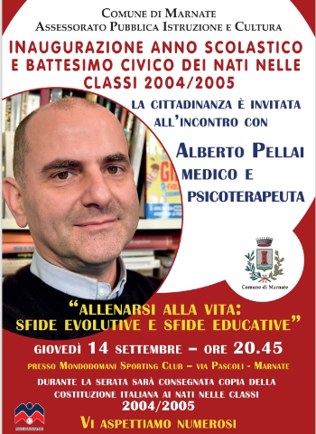 Incontro con Alberto Pellai e inaugurazione Anno Scolastico 