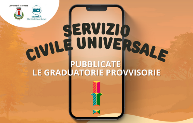 Pubblicazione graduatorie provvisorie Servizio Civile Universale