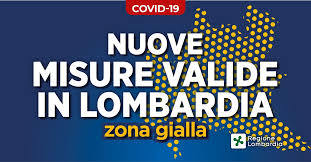 Covid 19 - Lombardia zona gialla dal 13 dicembre 